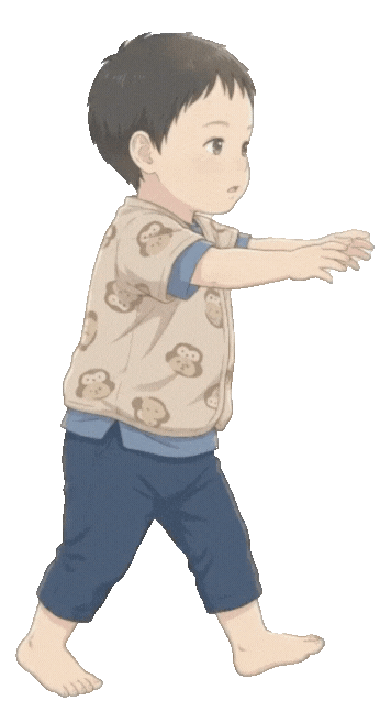 よしくんの歩くGIF